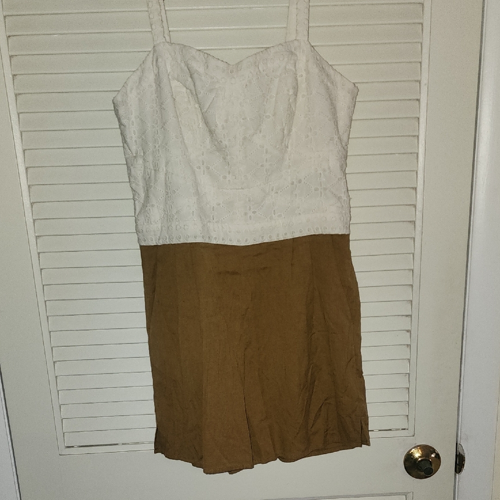 Anthropologie Seawall Eyelet & Linen Romper NWT